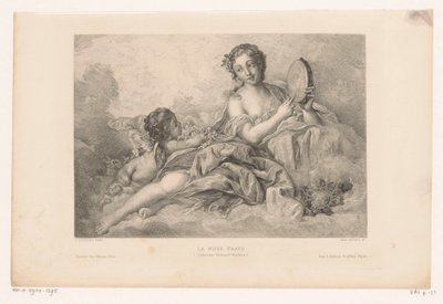Muse Erato med putto og tamburin La muse Erato (samling Richard Wallace) (tittel på objekt) av Albert Ardail