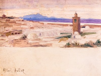 Takene i Tunis (olje på tre) av Albert Aublet