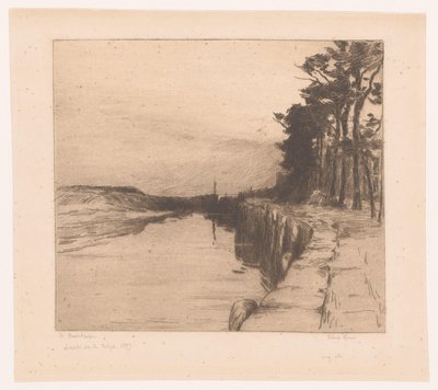 Utsikt over en kai Vieux quai (tittel på objekt) Oude Haven i Veere av Albert Baertsoen