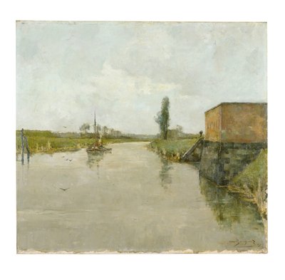 Elven Schelde ved Dendemonde av Albert Baertsoen