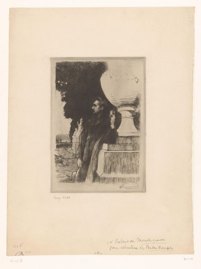 Portrett av Robert de Montesquiou av Albert Besnard (signed by artist)