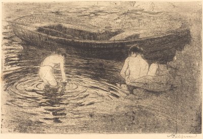 Bading på Talloires av Albert Besnard