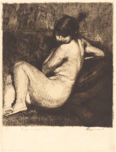 Den fjærkledde turbanen av Albert Besnard