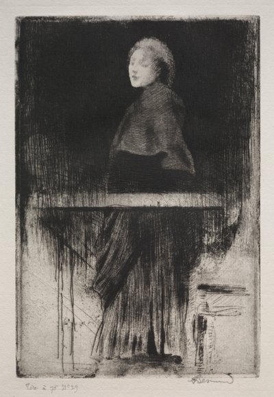 Kvinne med kappe av Albert Besnard
