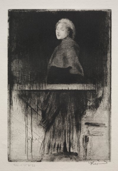 Kvinne med kappe, 1889. av Paul Albert Besnard