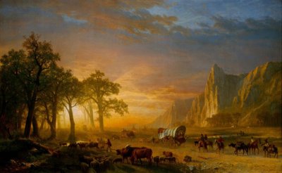 Emigranter som krysser slettene av Albert Bierstadt