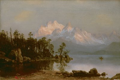 Fjellkanopadling av Albert Bierstadt