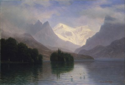 Fjellscene av Albert Bierstadt