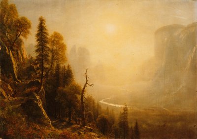 Studie for Yosemite Valley, Glacier Point Trail, av Albert Bierstadt