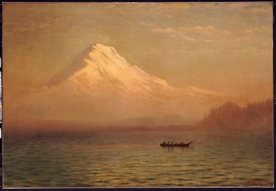 Soloppgang på Mount Tacoma av Albert Bierstadt