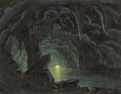 Den blå grotten, Capri av Albert Bierstadt