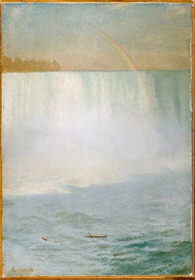 Foss og regnbue, Niagara av Albert Bierstadt