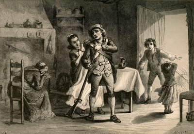 En liten mann som forbereder seg på krig, 1877. av Albert Bobbett