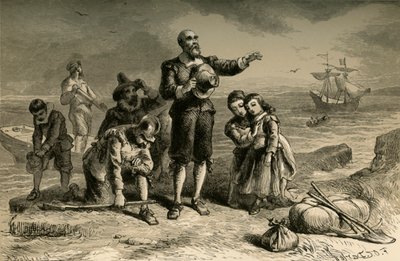 Pilgrimenes landing, 1877. av Albert Bobbett