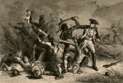 Montcalm prøver å stoppe massakren, 1877. av Albert Bobbett