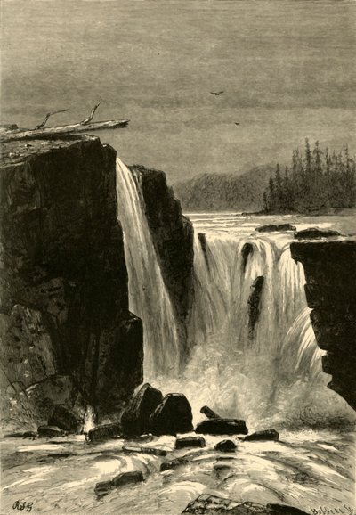 'Southern Side of Willamette Falls', 1872. av Albert Bobbett
