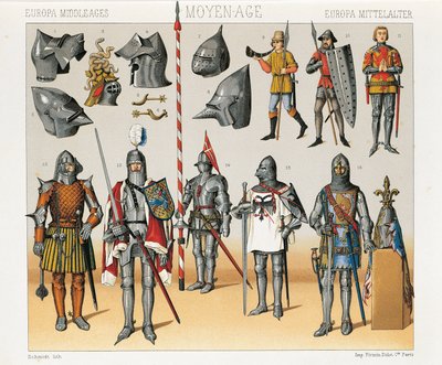 Illustrasjon fra Auguste Racinets historiske kostymer, bind IV av Albert Charles August Racinet