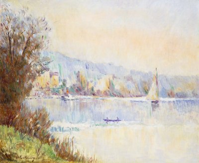 Båter på Seinen; Båter på Seinen, av Albert Charles Lebourg