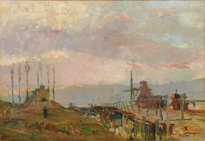 Den rustikke broen nær Rouen av Albert Charles Lebourg