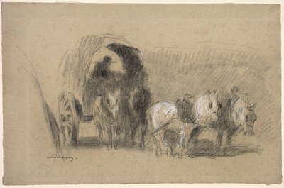 En Millers Carriage Flour Trolley, ca. 1895. av Albert Charles Lebourg