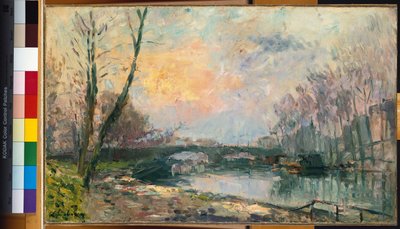 Utsikt over Seinen, Paris av Albert Charles Lebourg