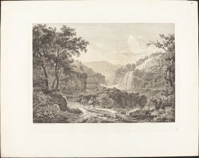 Cascatella di Tivoli, andre visning av Albert Christoph Dies