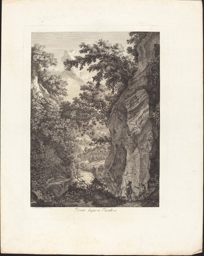 Ponte Lupo i Tivoli av Albert Christoph Dies