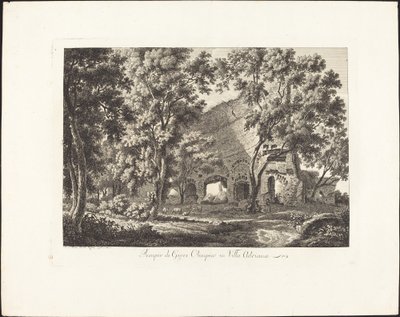 Temple of Olympic Jupiter i Villa Adriana av Albert Christoph Dies