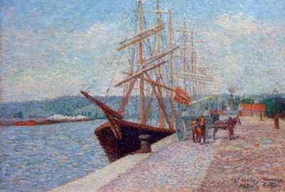 Quai de Lesseps - Rouen av Albert Dubois-Pillet