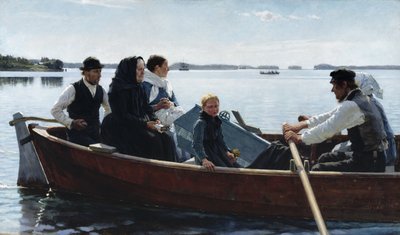 Transport av barnets kiste / Et barns begravelse av Albert Edelfelt