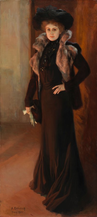 Portrett av operasangerinnen Aino Ackté; Portrett av sangerinnen Aino Ackté av Albert Edelfelt