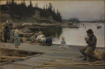 Sommerkveld på Hammars Reparasjonsgård av Albert Gustaf Aristides Edelfelt