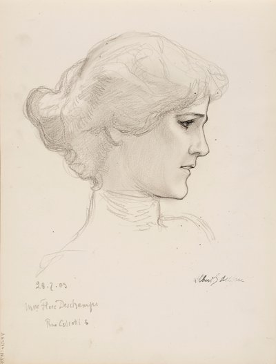 Fru Flore Deschamps av Albert Edelfelt