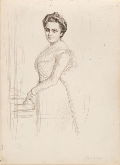 Camille Vallery-Radot, skisse til portrett av Albert Edelfelt