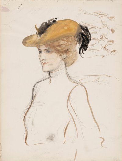Kvinne med hatt av Albert Edelfelt