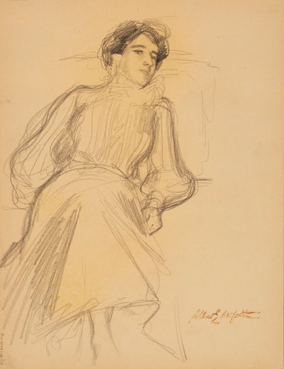 Sittende kvinne av Albert Edelfelt