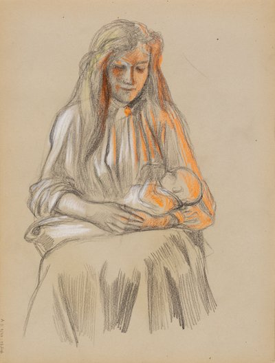 Mor og barn av Albert Edelfelt