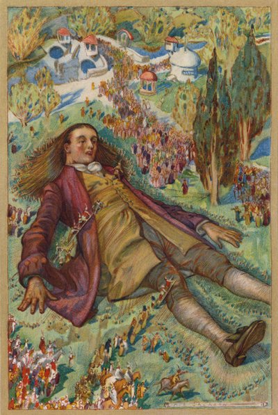 Jeg forsøkte å reise meg, men var ikke i stand til å røre (chromolitho) av Albert Edward Jackson