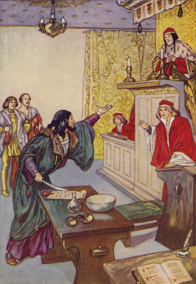Shakespeare: The Merchant of Venice (farge litho) av Albert Edward Jackson