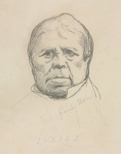 Portrett av Ingres. av Albert Ernest Carrier Belleuse