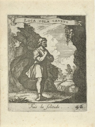 Mann ved en hule Moralizing Love Emblems (serietittel) Devises et emblesmes d