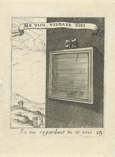 Vegg med speil Moralizing Love Emblems (serietittel) Devises et emblèmes d