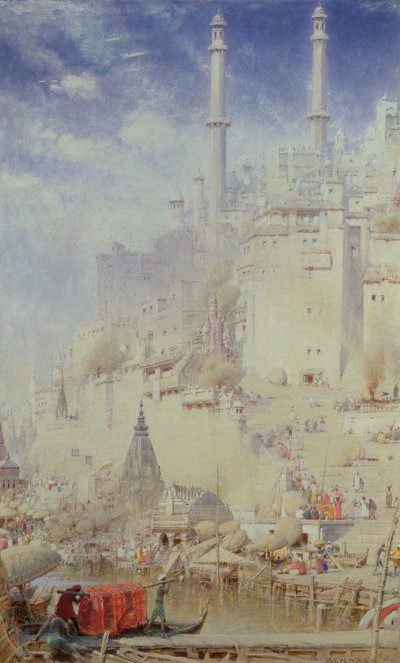 Benares (også kjent som Varanasi) av Albert Goodwin