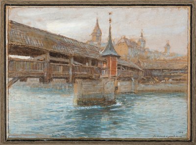 Dødsdansens bro, Lucerne av Albert Goodwin