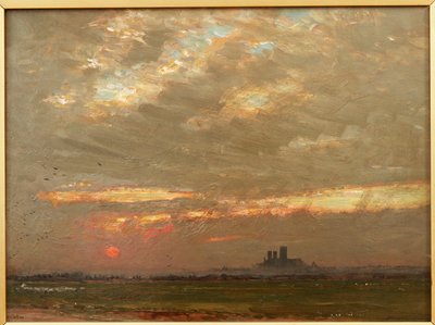 Lincoln-katedralen ved solnedgang, 1912 av Albert Goodwin