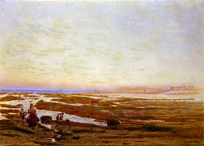Lavvann på sørkysten, nær Brighton av Albert Goodwin