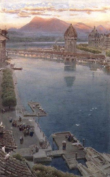 Luzern av Albert Goodwin