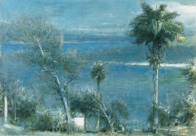Måneskinn i Port Antonio, Jamaica, av Albert Goodwin