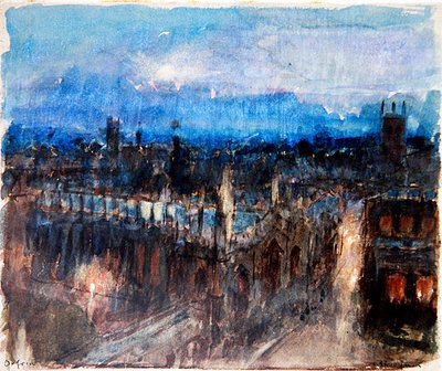 Oxford (akvarell på papir) av Albert Goodwin