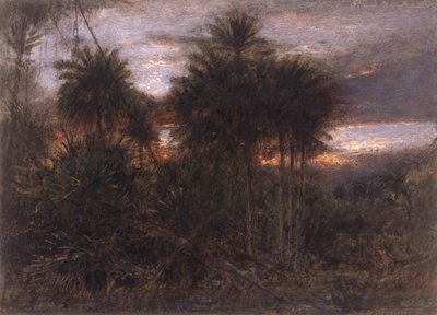 Jungelen, hvor alle dyrene i skogen beveger seg (wc og gouache) av Albert Goodwin